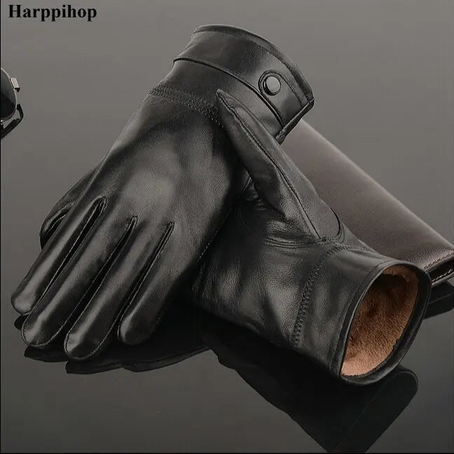 2024 Genuine Leather Winter Gloves warm.