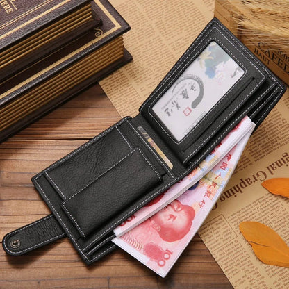 Leather Men Wallets Solid Sample Style.