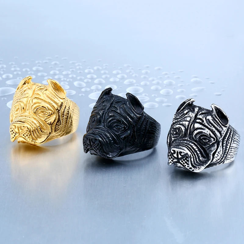 Bull Dog Ring for Men – Unique Personality.