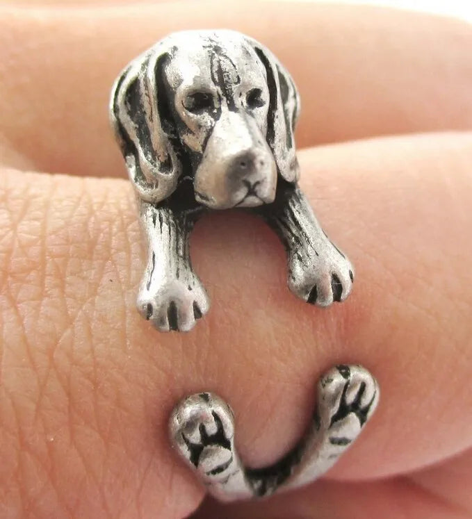 Dog Ring free size animal jewelry for lovers.