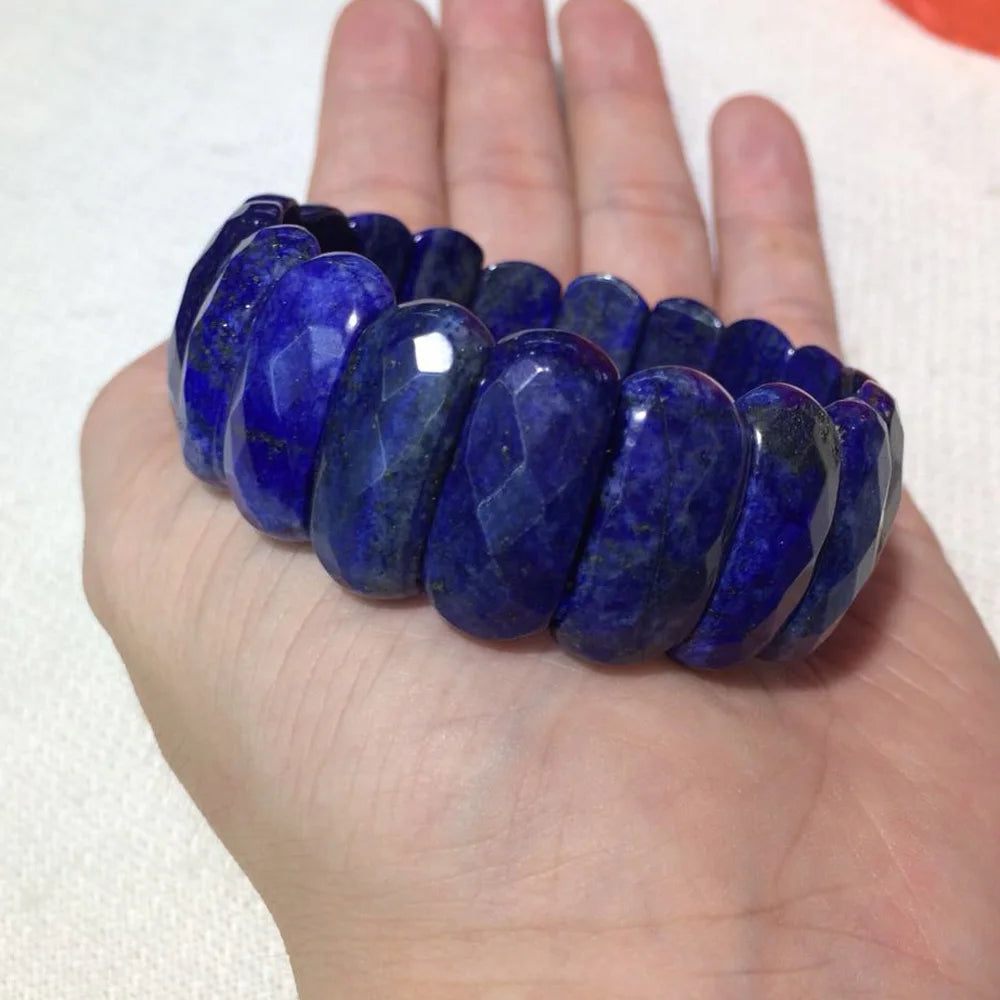 Natural Lapis Lazuli Stone Beads Bracelet Natural Gemstone Jewelry Bangle For Women For Gift Wholesale !