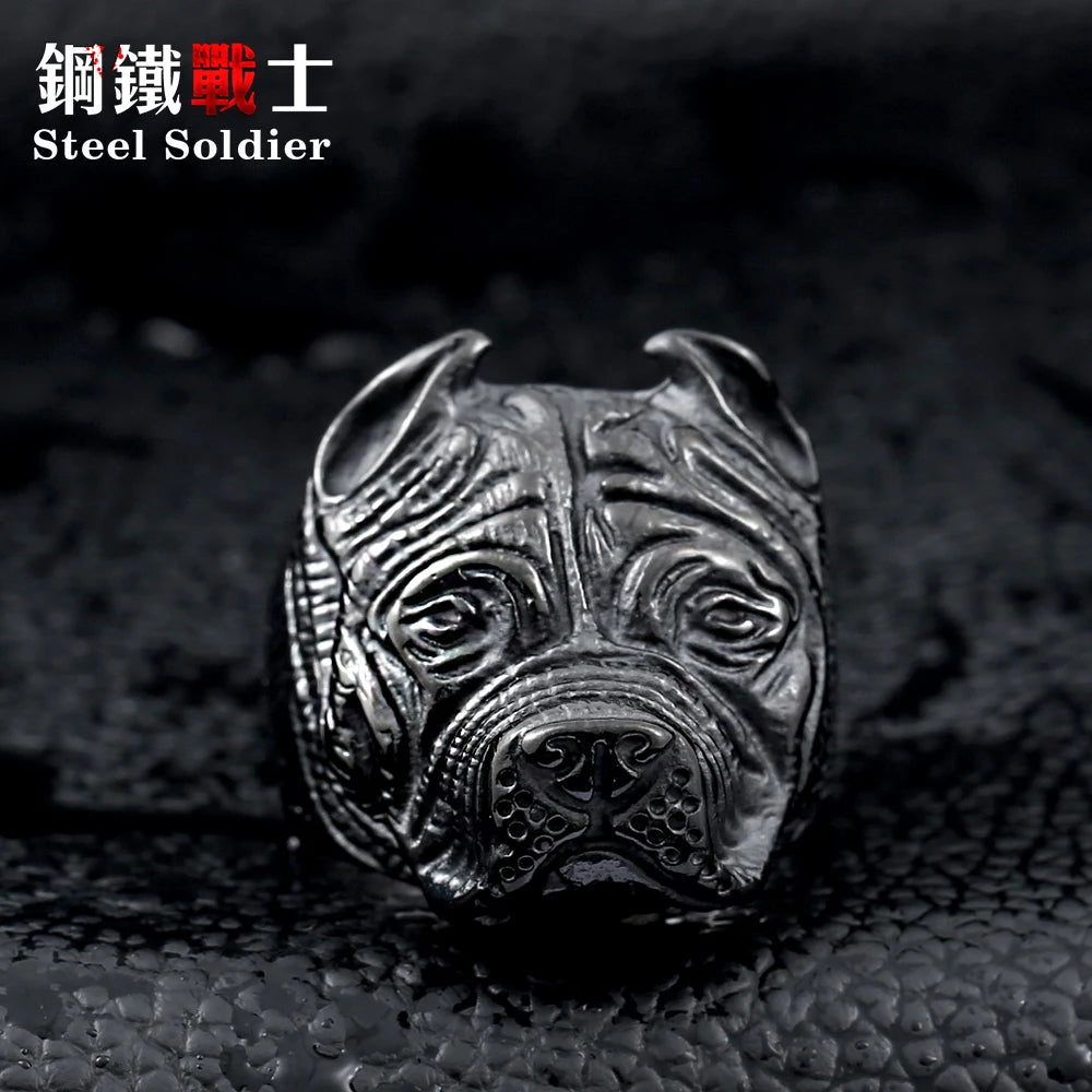 Steel Soldier Pit Bull Bulldog Dog Ring.