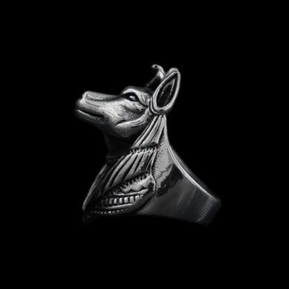 Egypt Mythology Death Anubis Stainless Ring.