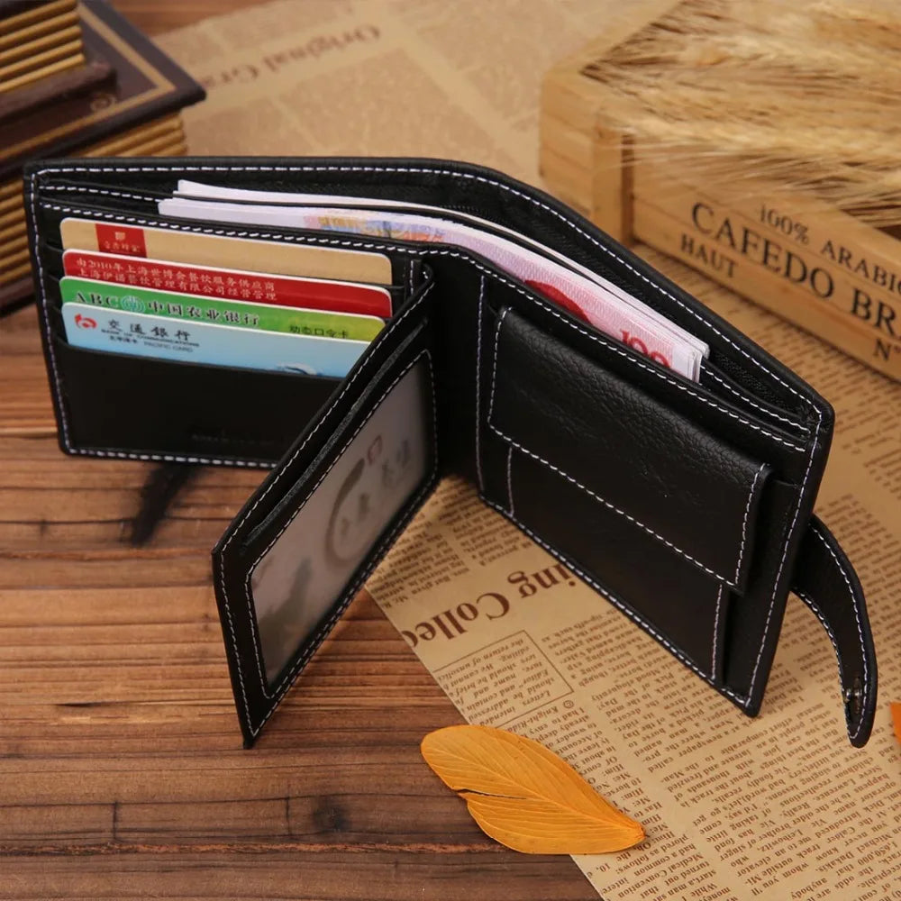 Leather Men Wallets Solid Sample Style.