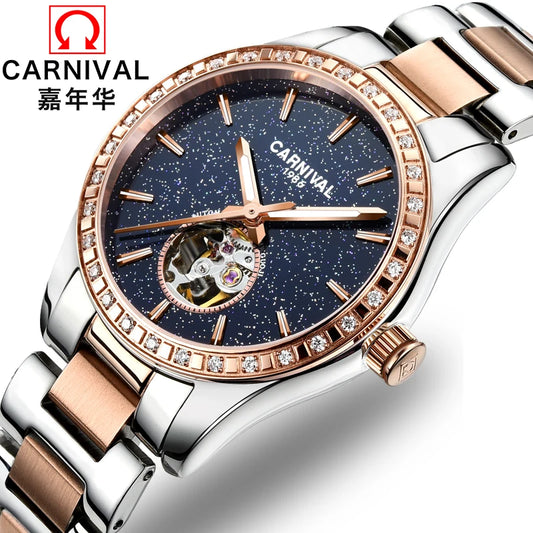 Carnival Fashion Luxury Women Watches Sapphire