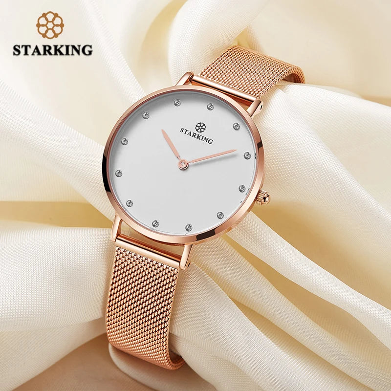 STARKING Fashion Casual Women Mesh Watch BL0997RS31S.