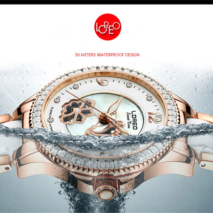 Waterproof Women Luxury Ceramic Steel Automatic.