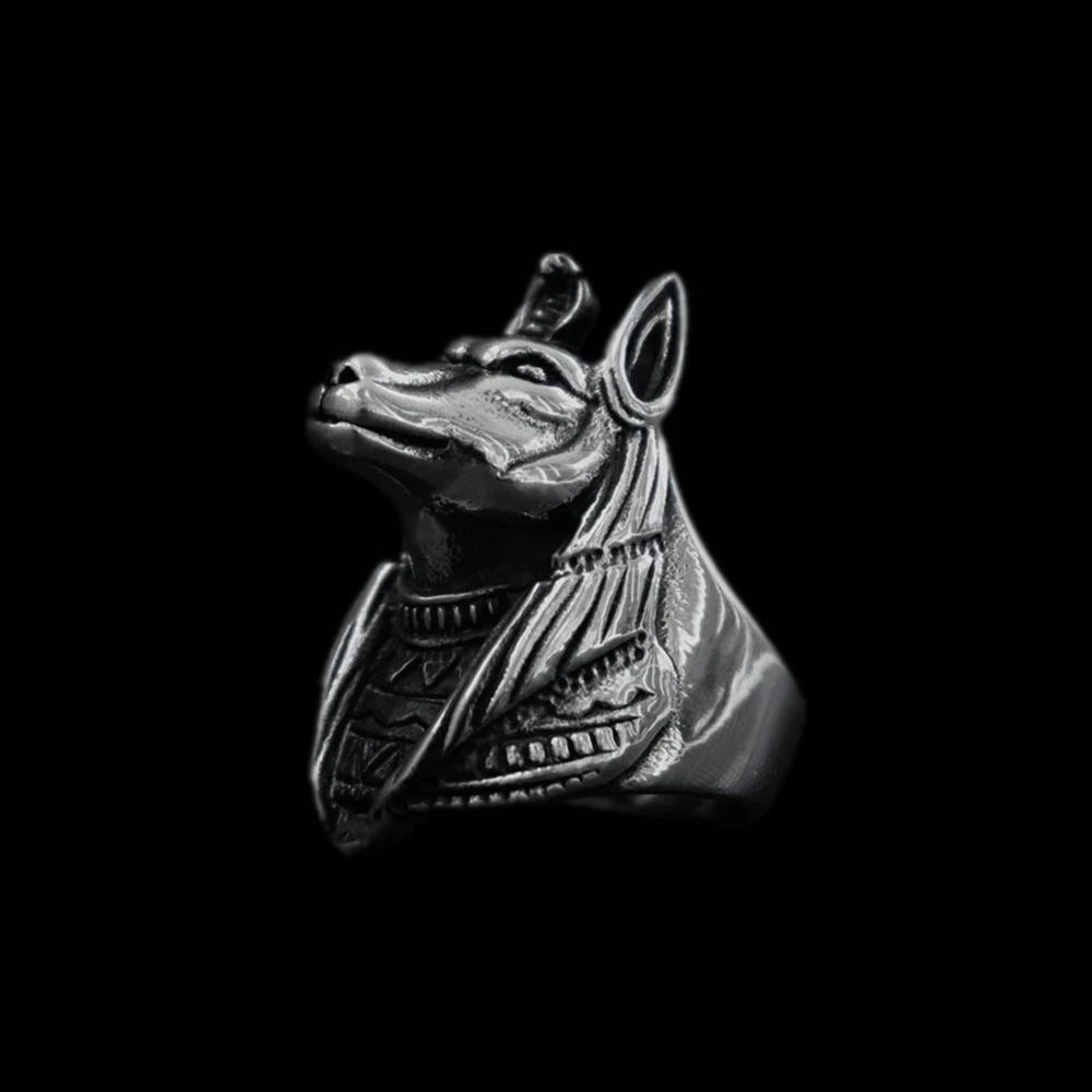 Egypt Mythology Death Anubis Stainless Ring.