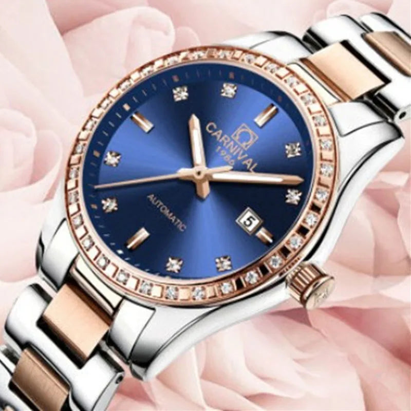 Carnival Fashion Luxury Women Watches Sapphire