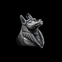 Egypt Mythology Death Anubis Stainless Ring.