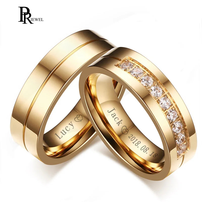 Stone Wedding Bands Rings for Women Men