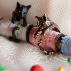 Vintage Cat Ring with Tail –  Style Animal.