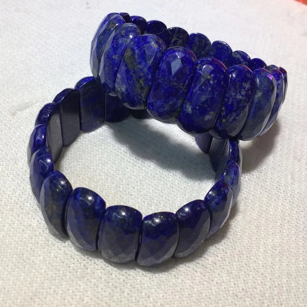 Natural Lapis Lazuli Stone Beads Bracelet Natural Gemstone Jewelry Bangle For Women For Gift Wholesale !