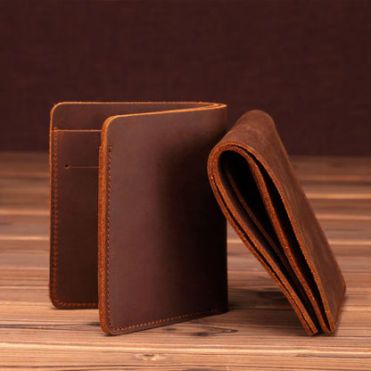 Crazy Leather Men Wallets Retro Handmade.&amp;&amp;&amp;