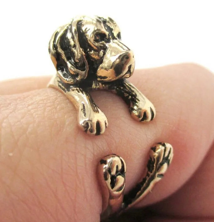 Dog Ring free size animal jewelry for lovers.