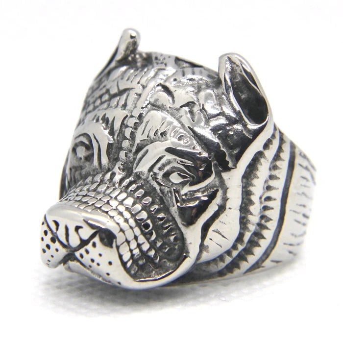 Cool Size 7-14 God of War Dog Head Ring.