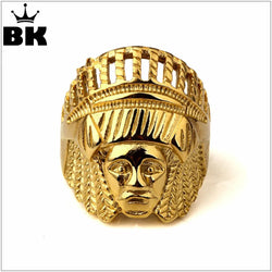 New Retro Tibetan Fashion Jewelry Gold Color Egyptian Pharaoh Ring Egypt King Tut Egyptian Pharaoh