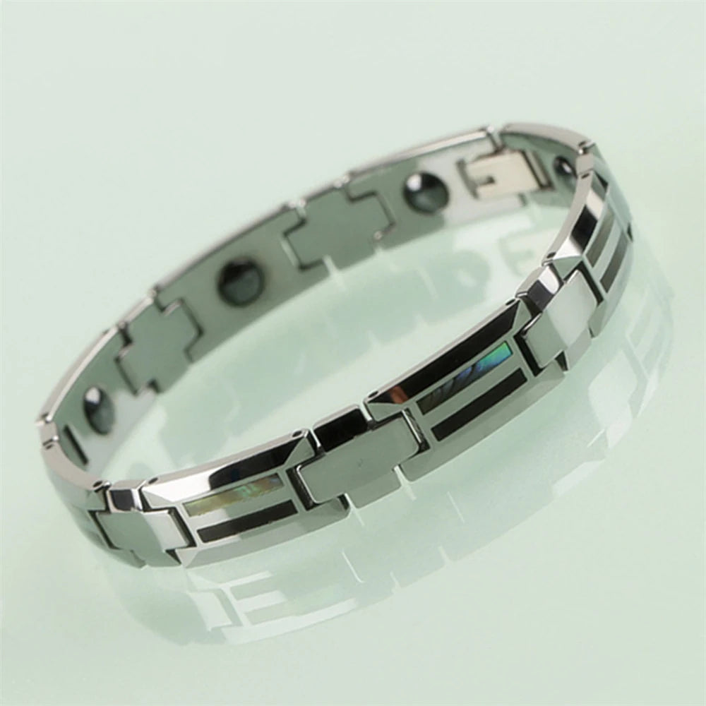 Man's Tungsten Carbide Bracelets Bangle with Shells.