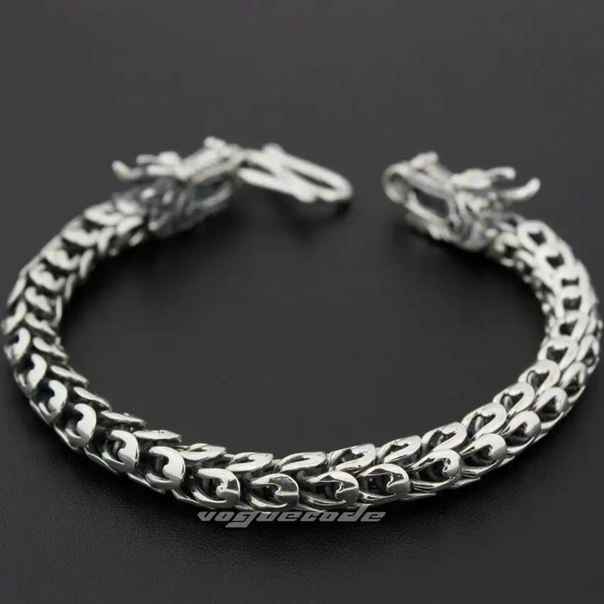 Two Lengths 925 Sterling Silver Handmade Dragon.