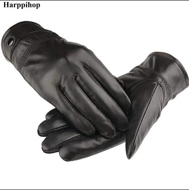 2024 Genuine Leather Winter Gloves warm.