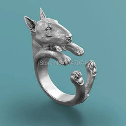 Vintage Bull Dog Ring Animal Fashion Jewelry