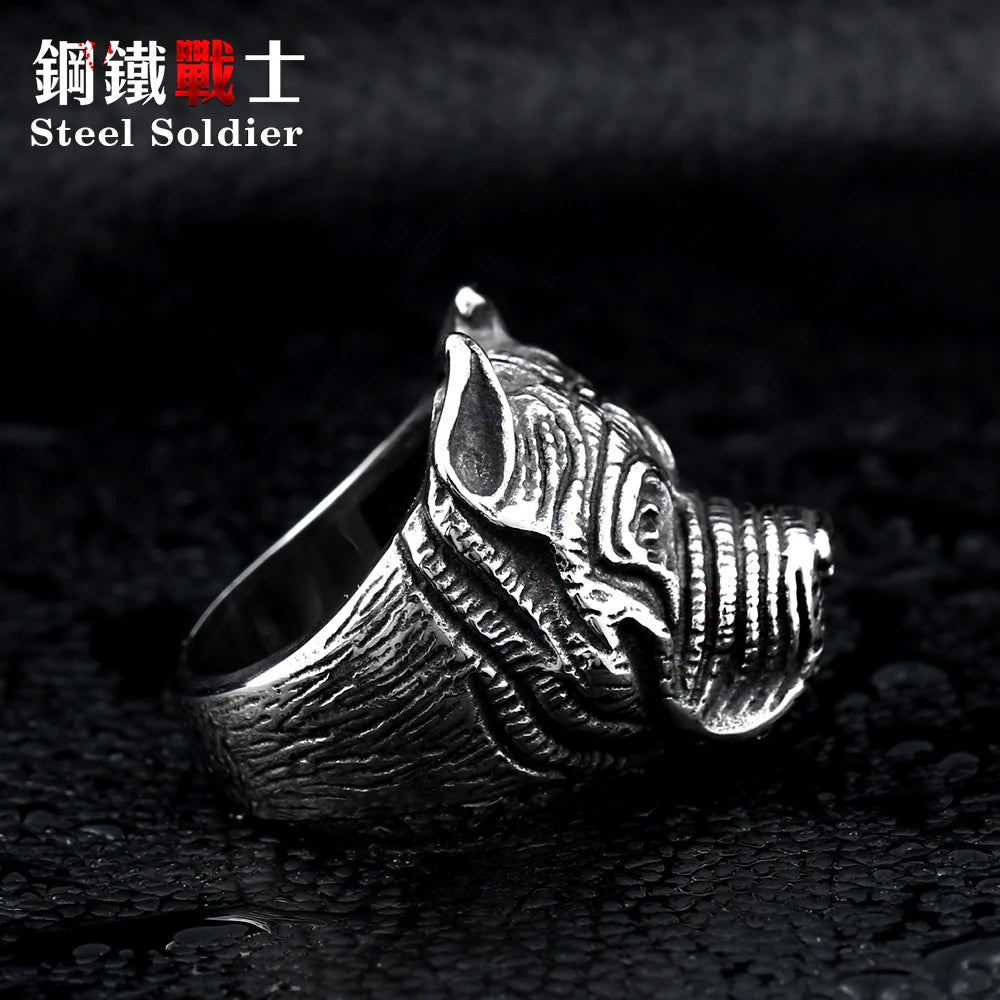 Steel Soldier Pit Bull Bulldog Dog Ring.