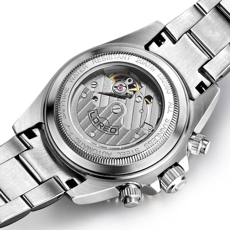 LOREO Top Luxury Brand Multifunction Skeleton Men's Watch.