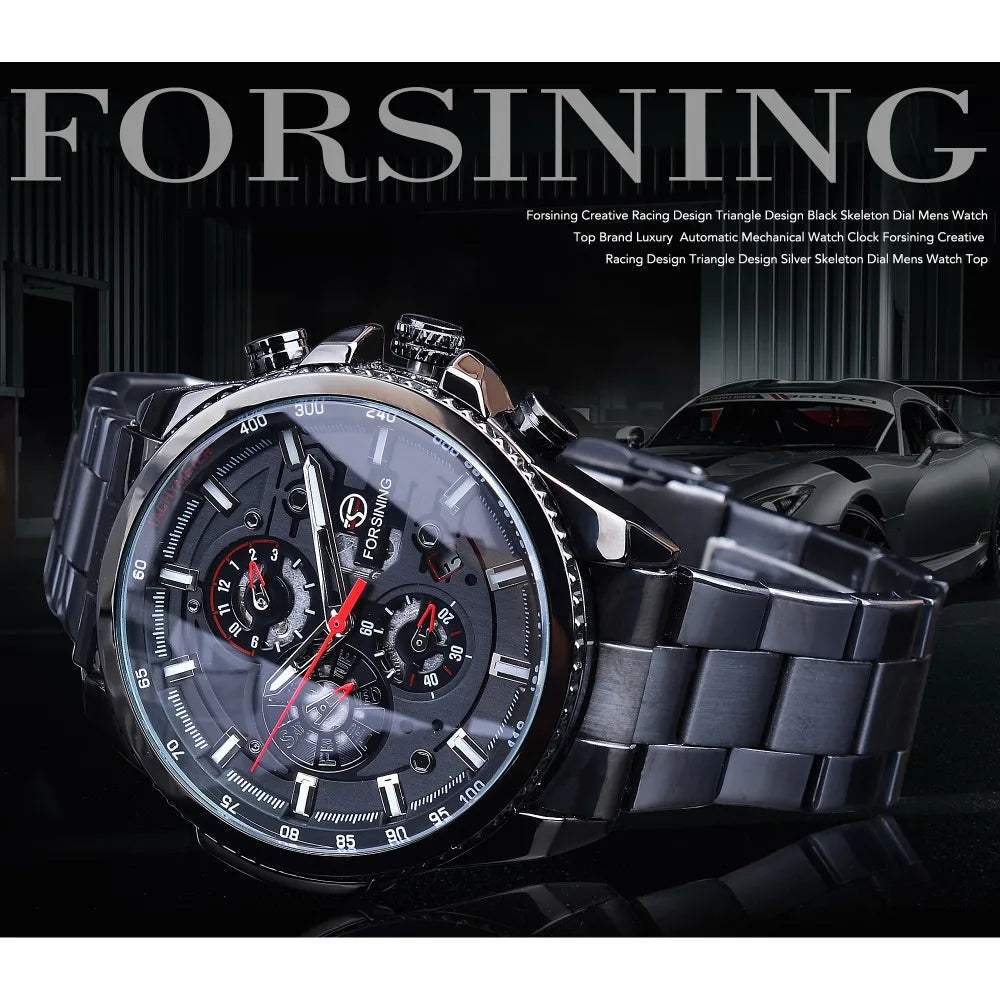 forsining sport male clock