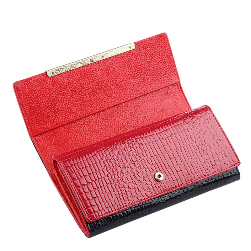 Luxury Women Wallets Patent Leather High Quality Designer Brand Wallet Lady Fashion Clutch Casual Women Purses Party