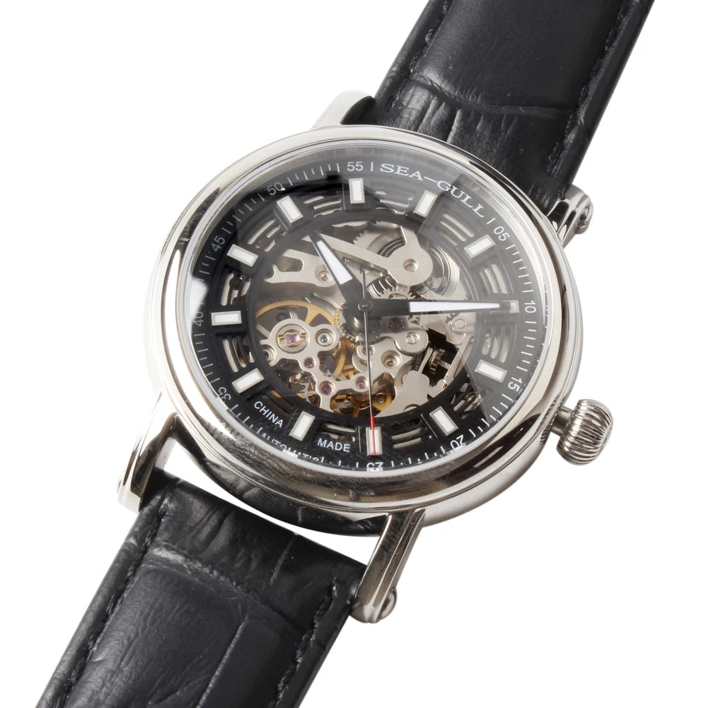 Seagull 3 Hands Skeleton Unisex Automatic Watch.