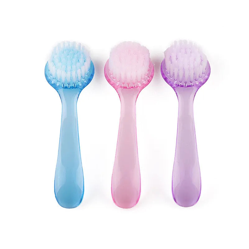 1Pc Acrylic Nail Brush Plastic Soft Remove Dust Make Up Washing.