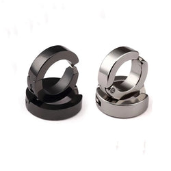 Smart Anti Allergy Titanium Stainless Steel Men Women's Round Clip Earrings Ear Cuff Hoop Non Piercing Clip on Ear Jewelry