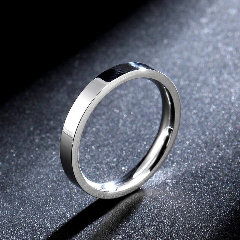 Steel Color Super Thin Slim Titanium Steel Ring