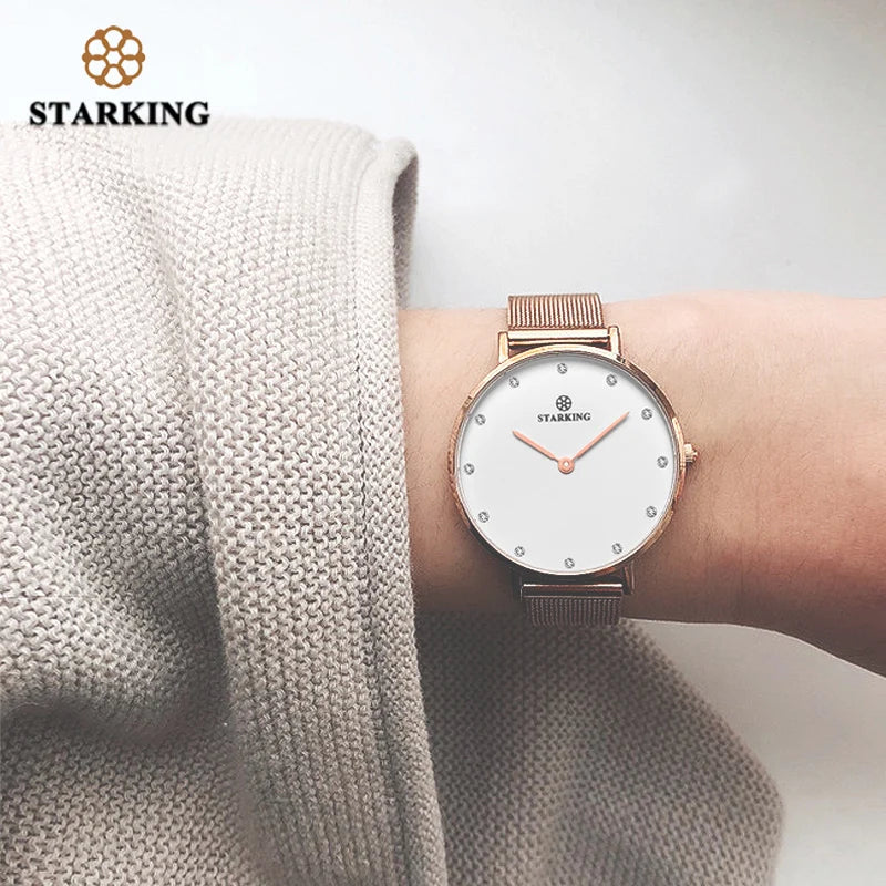 STARKING Fashion Casual Women Mesh Watch BL0997RS31S.