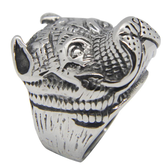 Cool Size 7-14 God of War Dog Head Ring.