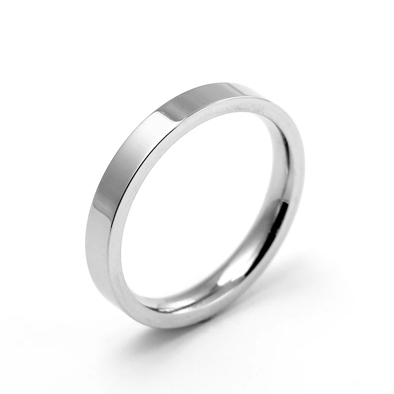 Steel Color Super Thin Slim Titanium Steel Ring