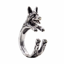 Fashion Ring Unique Handmade German Shepherd