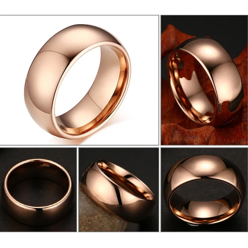 Vnox Classic Men Rings Real Tungsten Male Wedding Jewelry Hand polished High Quality