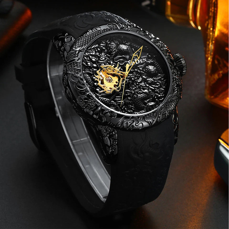 Men Mechanical Watch Man Big Watches Gold.