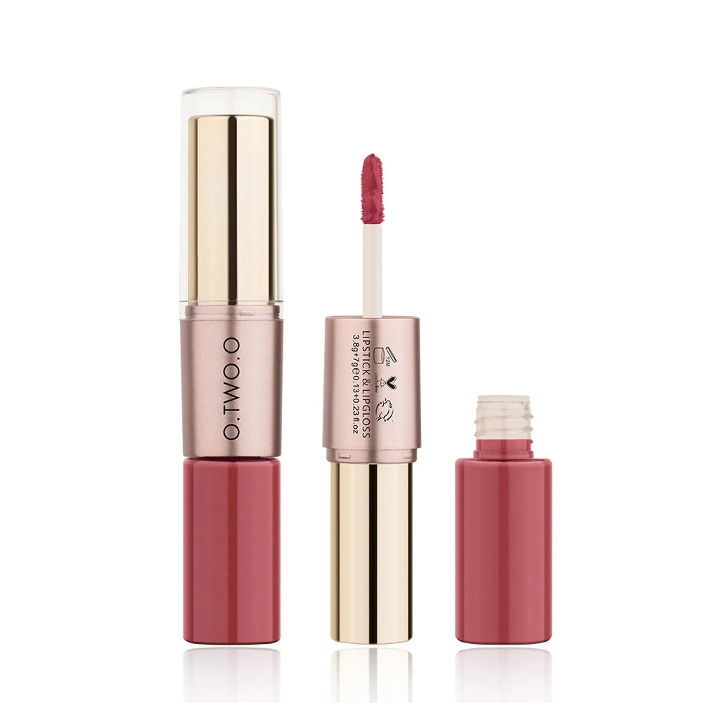 2 in 1 Matte Lipstick Gloss Cosmetics.