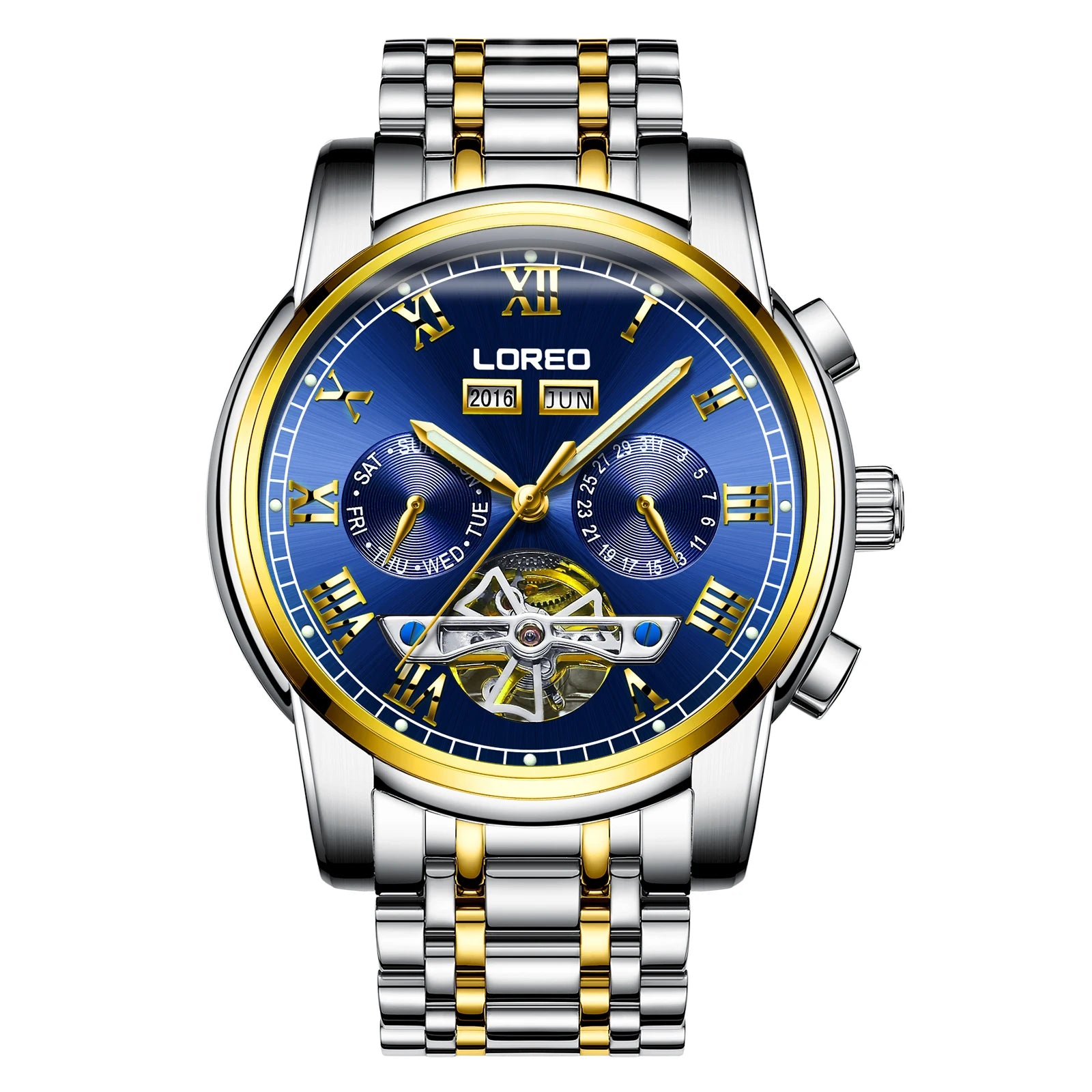 Fashion Men tourbillon watch LOREO Automatic.