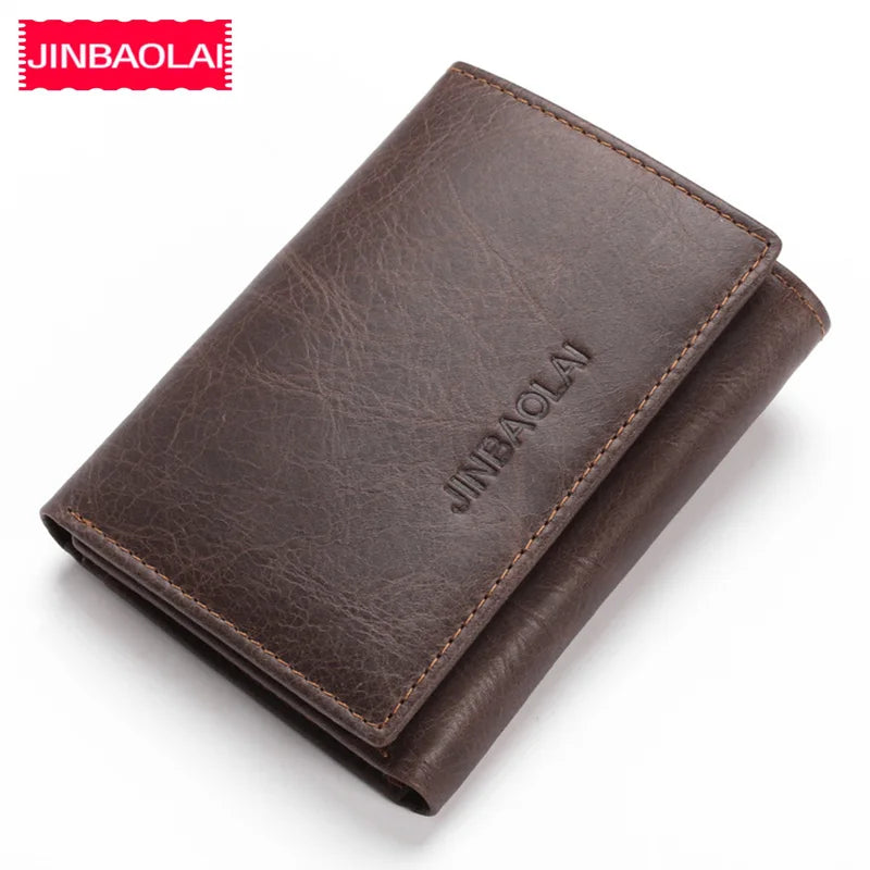 Genuine Cow Leather Men Wallets.