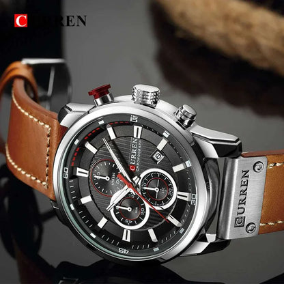 curren fashion date quartz men watch