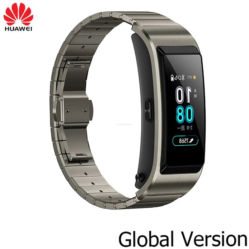 Original Global Huawei Talkband B5 Smart Wristband Bluetooth Headset Sports Bracelet Fitness Smart Tracker Heart Rate Monitoring