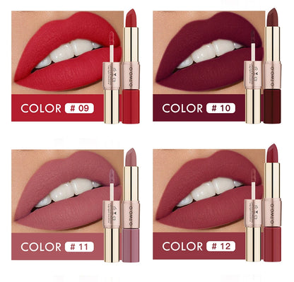 2 in 1 Matte Lipstick Gloss Cosmetics.