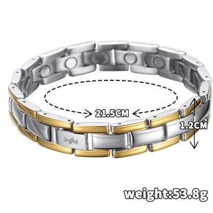 Welmag Bracelets For Men Health Healing Magnetic  Stainless Steel Bracelet  Bio Energy Arthritis Relief Pain Jewelry