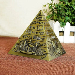 Egyptian Metal Pharaoh Pyramids Figurine Building