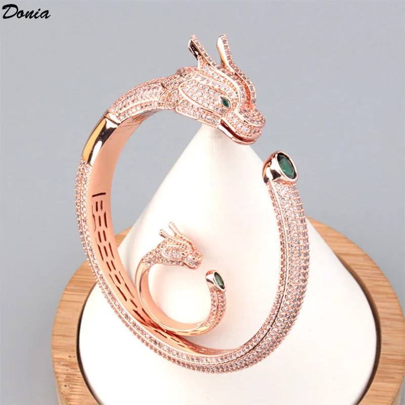 Donia jewelry Fashion European and American micro-inlaid AAA zircon bracelet luxury high-end women's jewelry ring