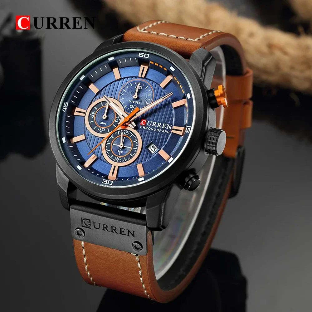 curren fashion date quartz men watch