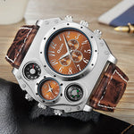 Creative Big Watch Men Chronograph Multi Dials Quartz.